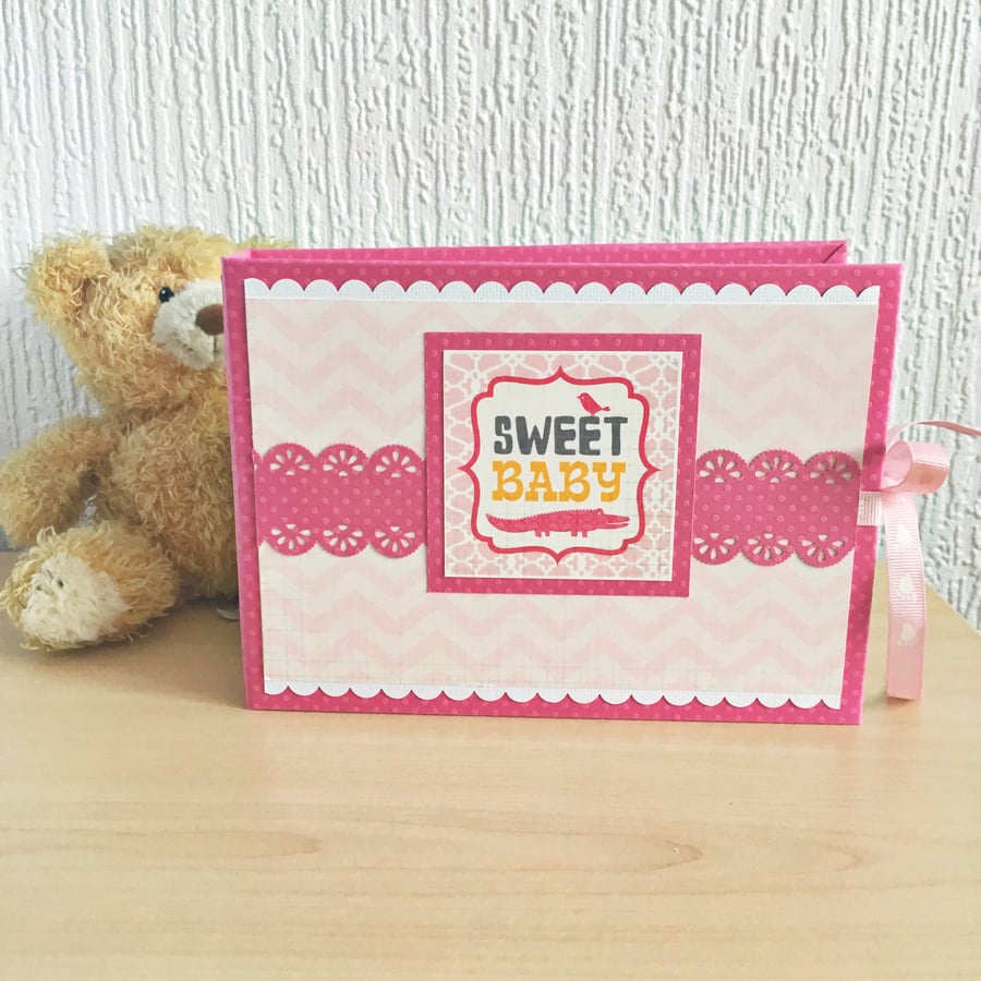 Baby girl photo album - handmade keepsake
