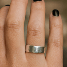 Handmade 999 Fine Silver Ring – Slightly Hammered Finish