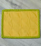 Light Green, Yellow and Purple traditional patchwork mug rug - Image 5