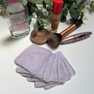Reusable Bamboo Towelling Face Pads Pack of 7 - Purple Stripe