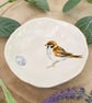 Sparrow Handmade Ceramic Dish, Garden Bird Dish