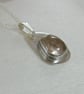Pendant in Sterling Silver with Freeform Gemstone of Rutilated  Quartz, - Image 2