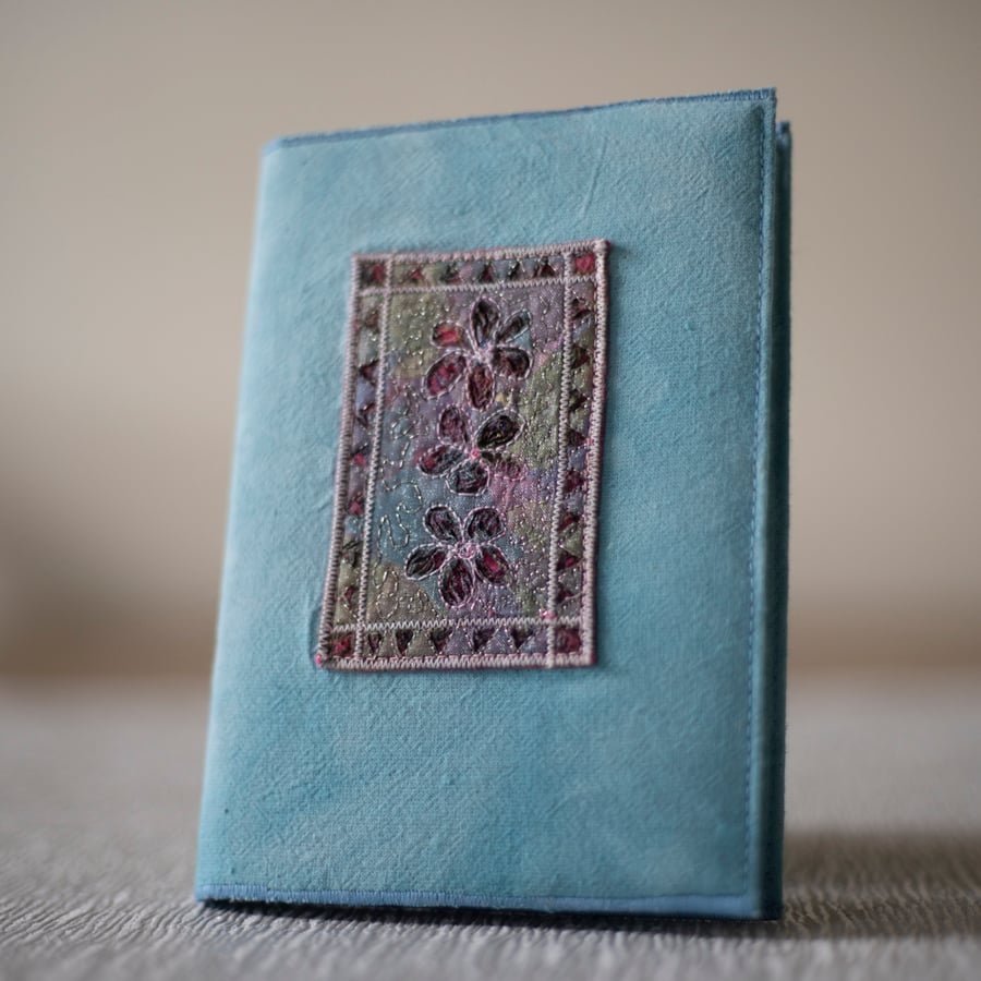  Embroidered Dyed Notebook Journal Cover and Notebook