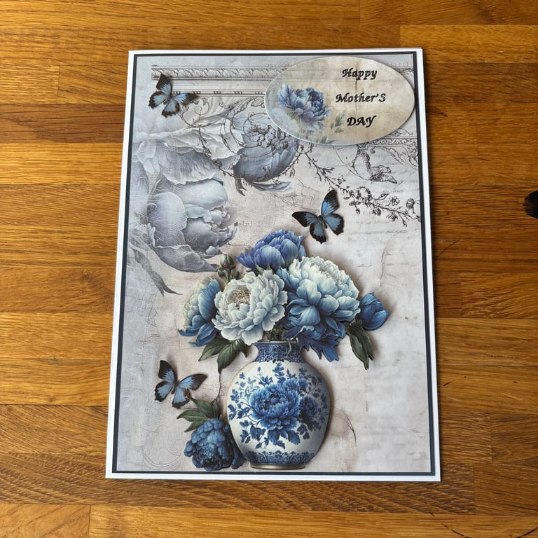 Butterflies and Vintage Blooms  