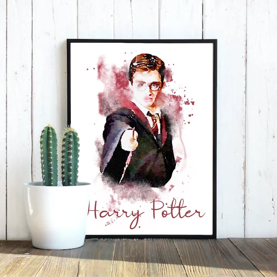 Harry Potter Loose Watercolour Art Print Fan Art Two Designs Available