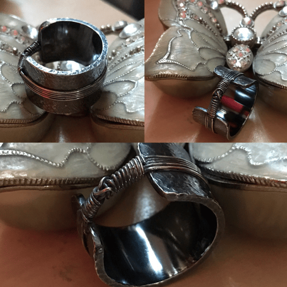 Chunky Unisex Sterling Silver Hand Forged Bespoke Ring