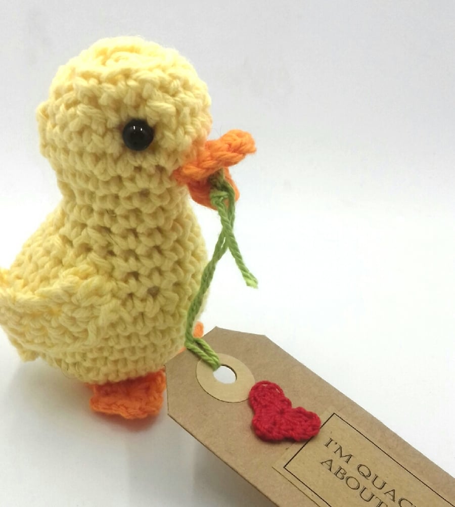 Crochet Duckling -I'm  Quackers About You! 