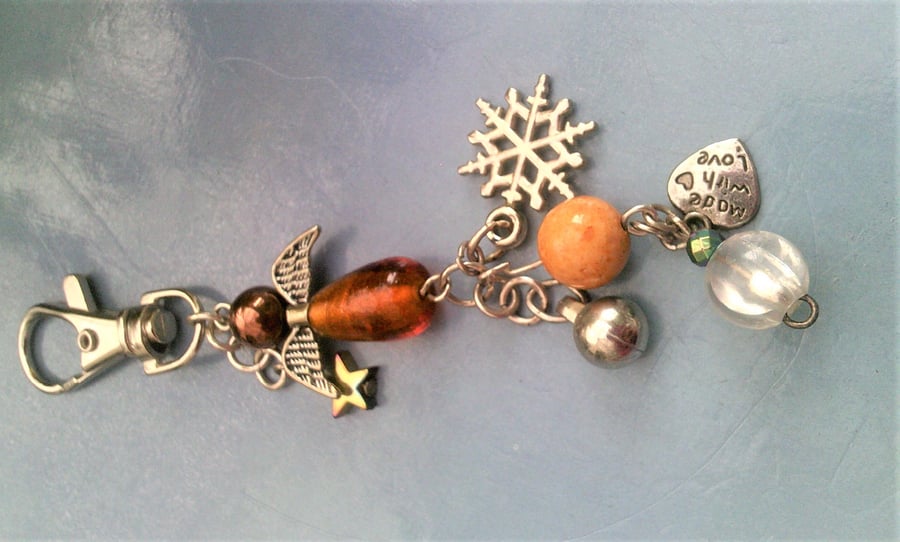 Bag Charm, Angel Bag Charm, Amber Angel Charm