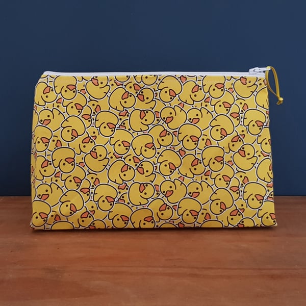 Cute Duck Multi Purpose Zipper Bag - Toiletries Craft And Storage Pouch