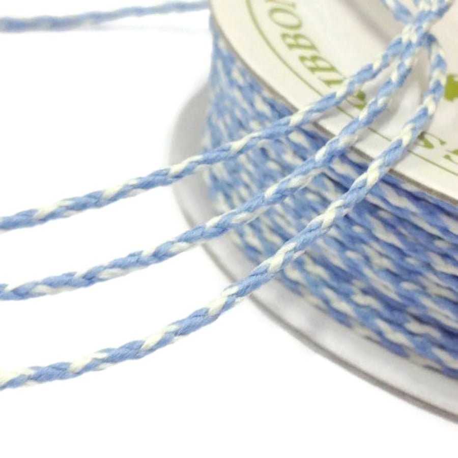 Bakers Twine Blue Iris and Ivory - 20m x 2mm - Full Reel