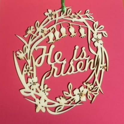 'He is risen' wreath (medium)