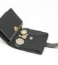Black leather wallet with press stud closure - Image 5