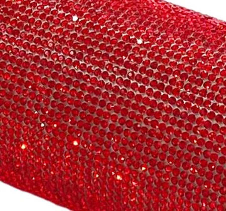 Red Self Adhesive Rhinestone Sheet Large 40cm x 24cm (17" x 10") Super Sparkly C