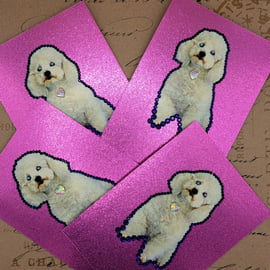 Poodle Greeting Card Handmade Greetings Card Blank Card Poodles