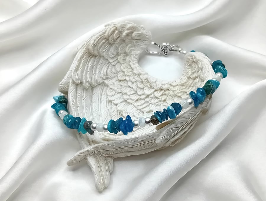 Blue Opal & Mother of Pearl Bracelet