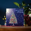 Beautful floral Christmas Tree single card