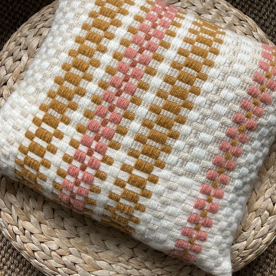 MALTON CUSHION No.4 Pale Terracotta-Sandstone-Clay - Handwoven Cushion