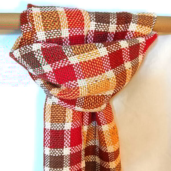 Check Plain Weave Scarf
