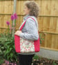 Raspberry Pink Tote with zip closure - Image 2