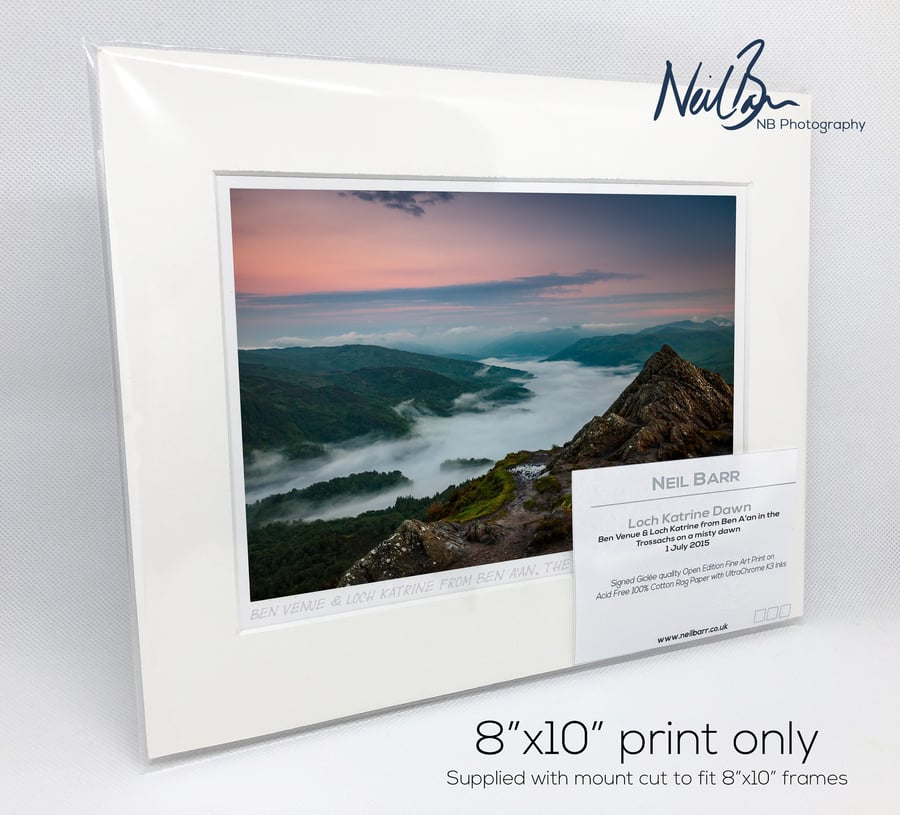 Ben Venue & Loch Katrine from Ben A'an - A5 (10" x 8") Unframed Print
