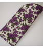 Purple Rose Glasses Case Liberty Roses Spectacles Sleeve - Image 1