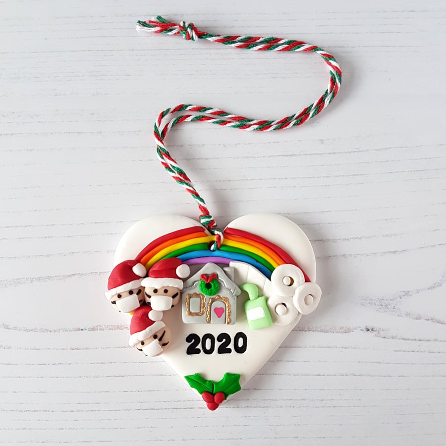 Made to order - Christmas 2020 lockdown themed bauble, decoration OR magnet