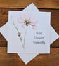 C6727   With Deepest Sympathy Card, Hammered Card, Pink, Flower, - Image 4