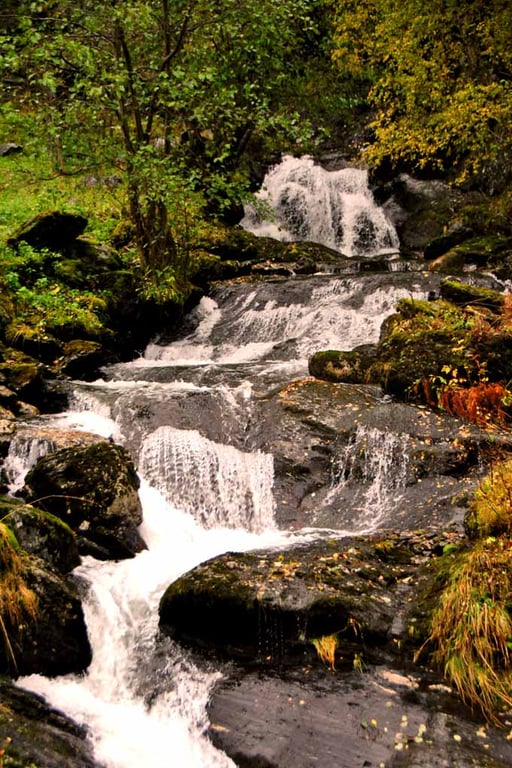 Waterfall Flamsdalen Valley Flam Norway Photograph Print