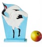 Crane Ceramic Ornament - Handmade - Image 5