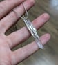 Sterling Silver and Natural Pink Kunzite Pendant on 20 Inch Necklace - Image 2