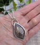 Sterling Silver Garden Moss Agate Statement Gemstone Necklace - JBJ2079 - Image 3