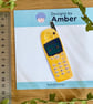 Holographic Yellow Retro Phone Sticker - Y2K Nostalgia Brick Mobile Sticker - Image 7