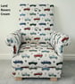 Kids Chair Land Rovers Trucks Fabric Armchair Children's Seat Boys Cars  - Image 2