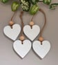 Mint Green Hanging Heart Aroma Stones Set of 4 – Essential Oil Diffusers - Image 1