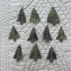 10 Free Motion Embroidered Christmas Tree Embellishments Card Making 