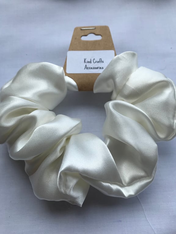 Large Silky satin luxury fabric scrunchies, Large scrunchie, Satin fabric 