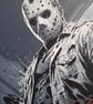 Jason Voorhees 3D HueForge Framed Print - 8 x 8 Inch - Stand Included - Image 2