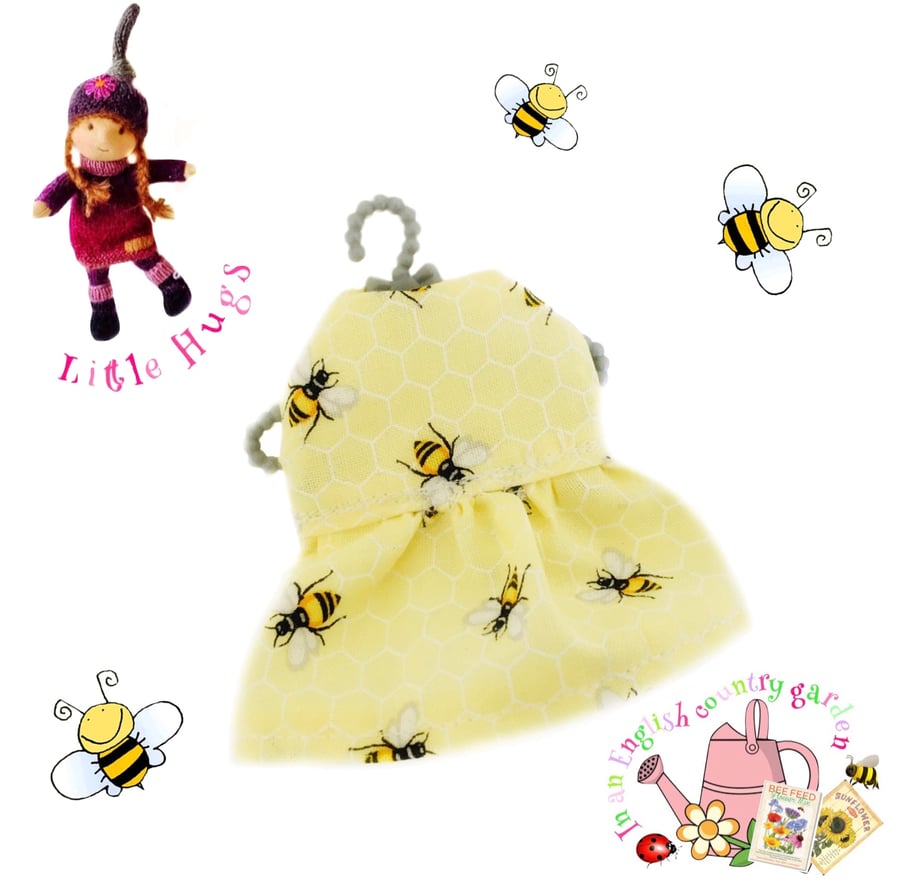 Honey Bee Dress to fit the Little Hugs dolls and Baby Daisy