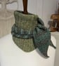 Triangle Scarf Neckerchief Blue, Grey, Green tones coloured 120cms NEW STYLE