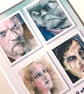 Original hand painted watercolour print Star Wars at the cinema - Image 2