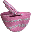 Handmade Pink Floral Cotton Handbag – Small Everyday Bag