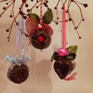 Chocolate shaped Christmas Decor - Three Baubles - Fake Food