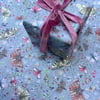 Blue butterfly gift wrap 