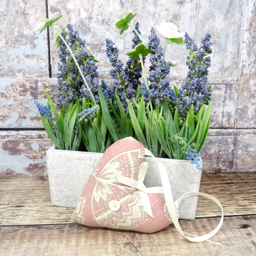 Pink lavender scented heart