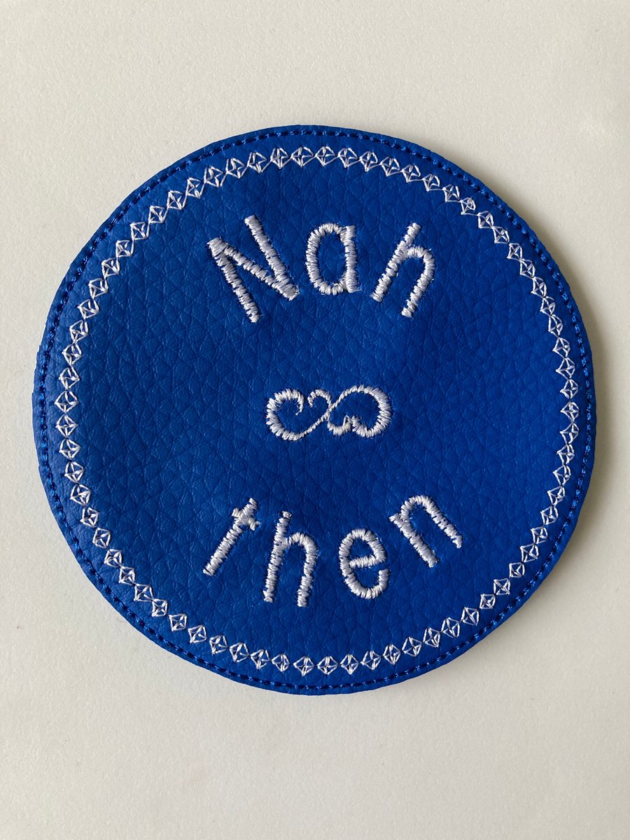 612. Nah then - Yorkshire saying coaster.