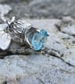 Aquamarine Thistle Necklace - Image 4