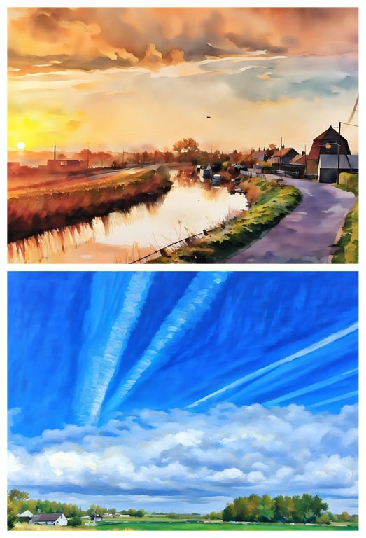Pack of 2 Greeting Cards Norfolk Scenes A5