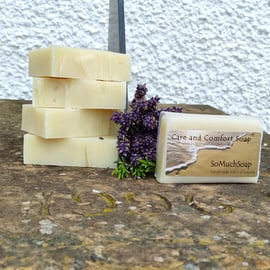 Care and Comfort soap, soothing, luxurious, natural, vegan and zero waste