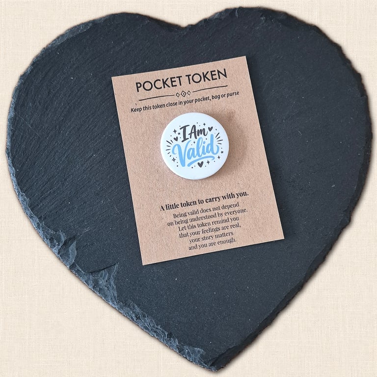 I Am Valid Pocket Token - Positive Affirmation Reassurance Gift