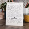 2025 Colouring Desk Calendar with Journal Prompts